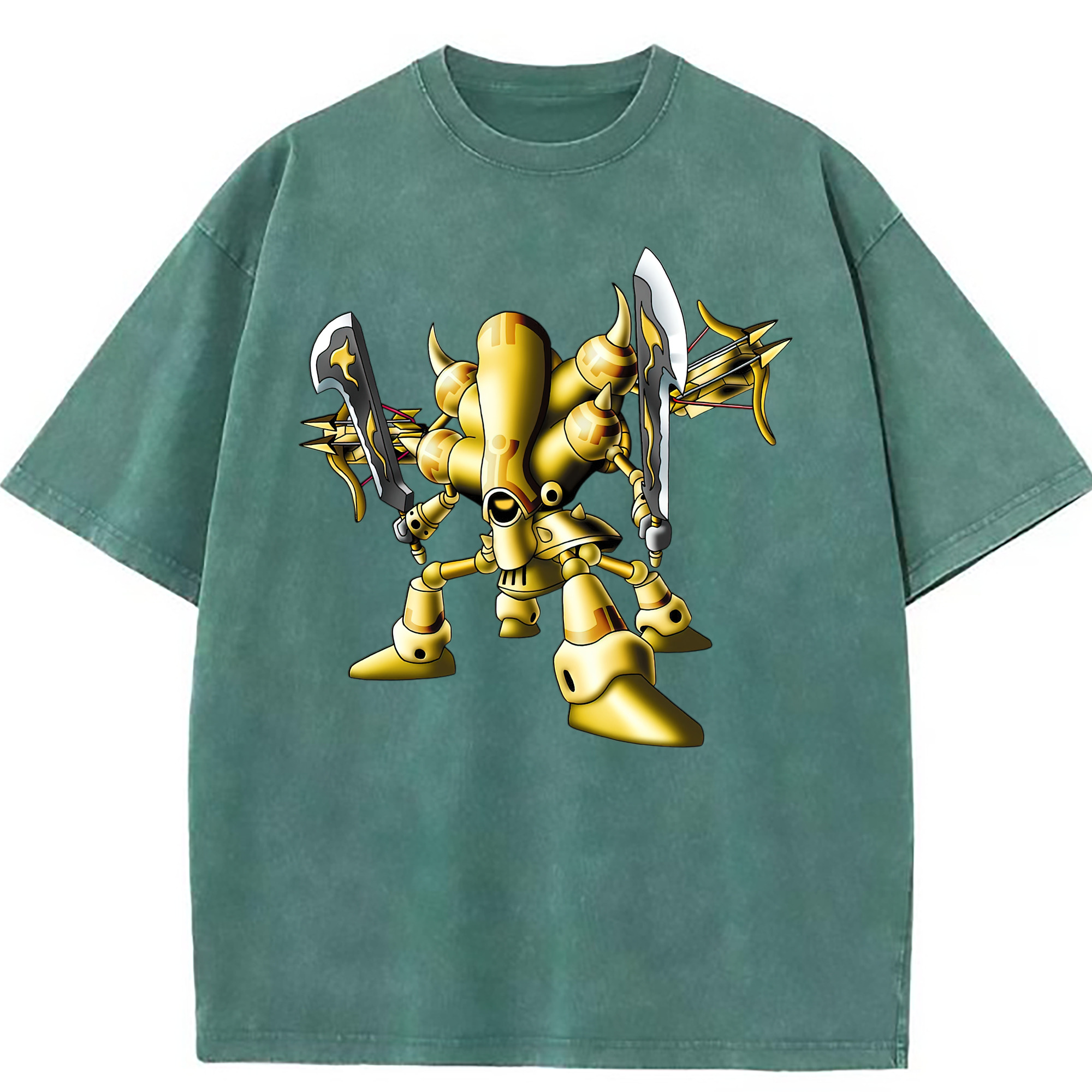 （画像用） ドラゴンクエスト Doragon Kuesuto Dragon Quest 綿100% ヴィンテージ風 半袖Tシャツ（フロントプリント）